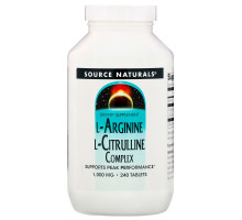 Source Naturals, Комплекс L-аргинина L-цитруллина, 1000 мг, 240 таблеток