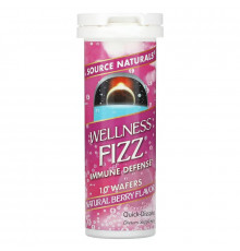 Source Naturals, Wellness Fizz, Natural Berry Flavor, 10 Wafers
