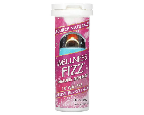Source Naturals, Wellness Fizz, Natural Berry Flavor, 10 Wafers Source Naturals, Wellness Fizz, Natural Berry Flavor, 10 Wafers
