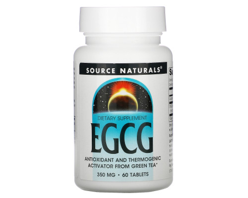 Source Naturals, EGCG, 350 мг, 60 таблеток Source Naturals, EGCG, 350 мг, 60 таблеток