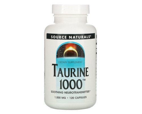Source Naturals, Taurine 1000, 1,000 мг, 120 капсул Source Naturals, Taurine 1000, 1,000 мг, 120 капсул