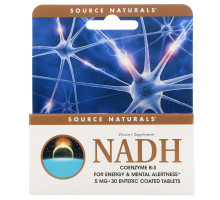Source Naturals, NADH, Коэнзим В-3, 5 мг, 30 таблеток