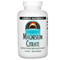 Source Naturals, Магния цитрат, 133 мг, 180 капсул