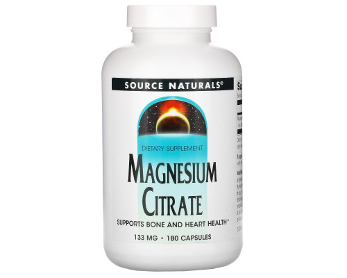 Source Naturals, Магния цитрат, 133 мг, 180 капсул Source Naturals, Магния цитрат, 133 мг, 180 капсул