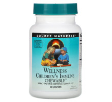 Source Naturals, Wellness, Детские Жевательные Витамины для Имунной Системы 30 конфет