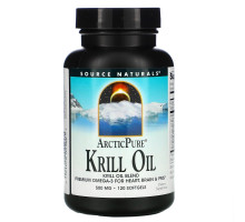 Source Naturals, Arctic Pure, масло криля, 500 мг, 120 желатиновых капсул