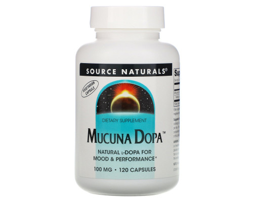 Source Naturals, Mucuna Dopa, 100 мг, 120 капсул Source Naturals, Mucuna Dopa, 100 мг, 120 капсул