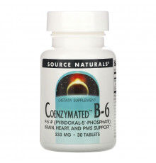 Source Naturals, Коферментный B-6, 300 мг, 30 таблеток