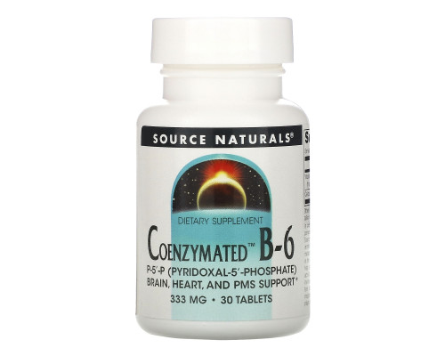 Source Naturals, Коферментный B-6, 300 мг, 30 таблеток Source Naturals, Коферментный B-6, 300 мг, 30 таблеток
