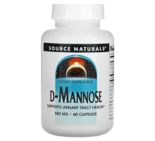 Source Naturals, D-манноза, 500 мг, 60 капсул
