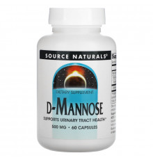 Source Naturals, D-манноза, 500 мг, 60 капсул