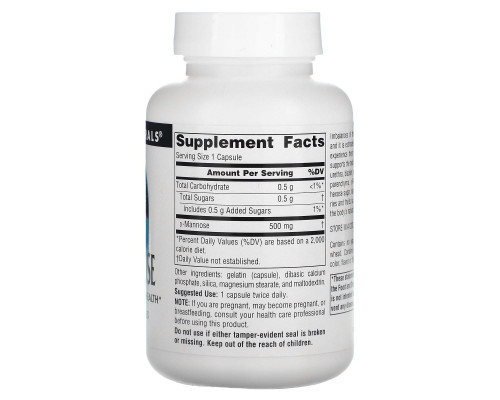 Source Naturals, D-манноза, 500 мг, 60 капсул Source Naturals, D-манноза, 500 мг, 60 капсул