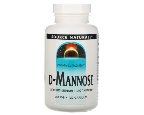 Source Naturals, D-манноза, 500 мг, 120 капсул Source Naturals, D-манноза, 500 мг, 120 капсул