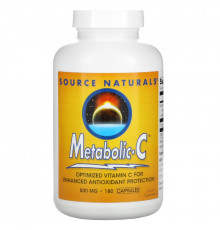 Source Naturals, Метаболический витамин C, 500 мг, 180 капул