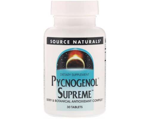 Source Naturals, Пикногенол максимальный 30 таблеток Source Naturals, Пикногенол максимальный 30 таблеток