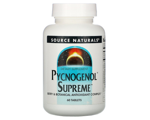 Source Naturals, Pycnogenol Supreme, 60 таблеток Source Naturals, Pycnogenol Supreme, 60 таблеток