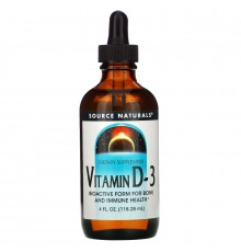 Source Naturals, Витамин D-3, 4 жидкие унции (118,28 мл)