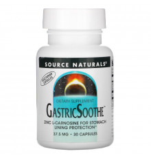 Source Naturals, Успокоение желудочно-кишечного тракта, 37,5 мг, 30 капсул