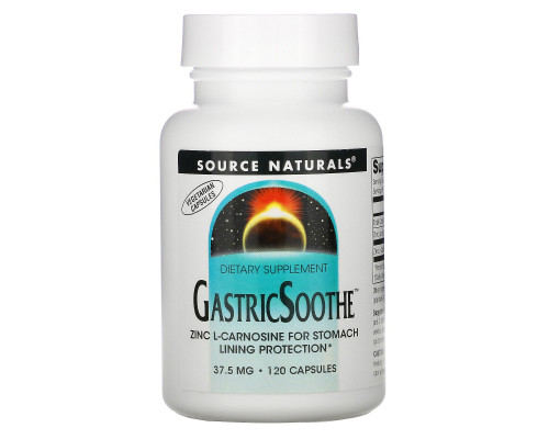 Source Naturals, GastricSoothe, 37.5 мг, 120 капсул Source Naturals, GastricSoothe, 37.5 мг, 120 капсул