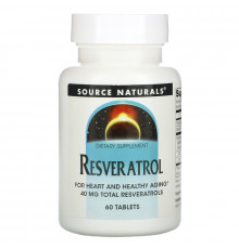 Source Naturals, Ресвератрол, 60 таблеток