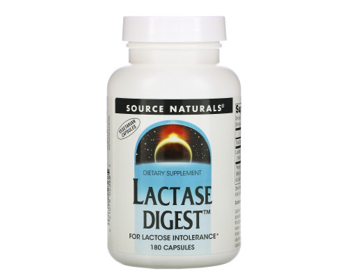 Source Naturals, Lactase Digest, 180 растительных капсул Source Naturals, Lactase Digest, 180 растительных капсул