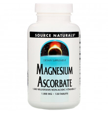 Source Naturals, Магния аскорбат, 1000 мг, 120 таблеток