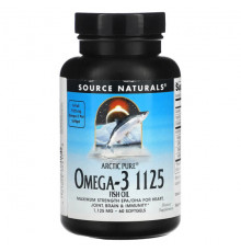 Рыбий жир и Омега 3, 6, 9 Source Naturals, Arctic Pure, Omega-3 Fish Oil, 1,125 mg, 60 Softgels