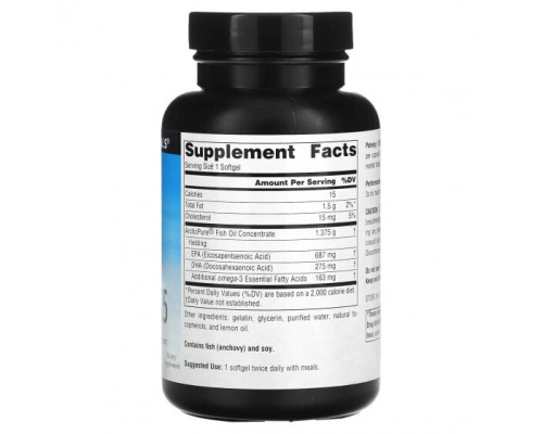 Рыбий жир и Омега 3, 6, 9 Source Naturals, Arctic Pure, Omega-3 Fish Oil, 1,125 mg, 60 Softgels Рыбий жир и Омега 3, 6, 9 Source Naturals, Arctic Pure, Omega-3 Fish Oil, 1,125 mg, 60 Softgels