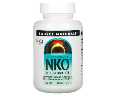Source Naturals, NKO (Neptune Krill Oil), 500 мг, 120 капсул Source Naturals, NKO (Neptune Krill Oil), 500 мг, 120 капсул