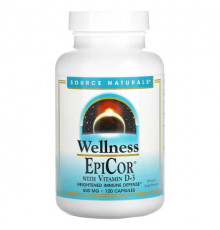 Для пищеварительной системы Source Naturals, EpiCor с витамином D-3, 500 мг, 120 капсул
