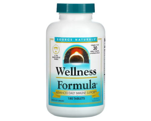 Source Naturals, Wellness Formula, Advance Daily Immune Support, 180 Tablets Source Naturals, Wellness Formula, Advance Daily Immune Support, 180 Tablets