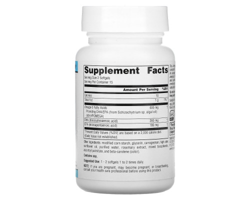 Source Naturals, Vegan Omega-3s EPA-DHA, 300 мг, 30 мягких таблеток