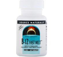 Source Naturals, B-12 Fast Melt, 5 mg, 60 Tablets