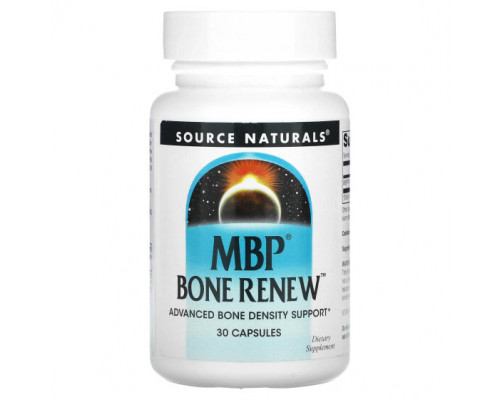 Для мышц и суставов Source Naturals, Обновление костей MBP, 30 капсул