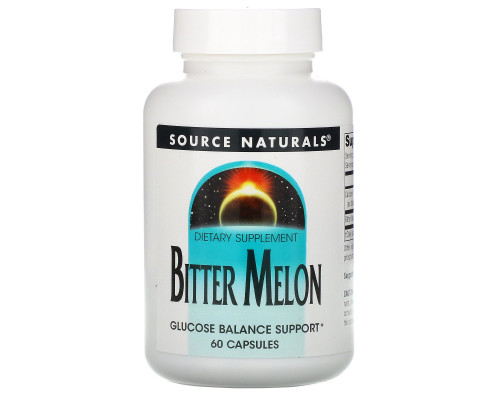 Source Naturals, Китайская горькая тыква (Bitter Melon), 60 капсул Source Naturals, Китайская горькая тыква (Bitter Melon), 60 капсул