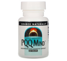 Source Naturals, PQQ для мозга, пирролохинолинхинон, метоксантин, 60 таблеток