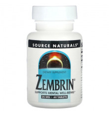 Улучшение памяти и работы мозга Source Naturals, Зембрин, 25 мг, 30 таблеток