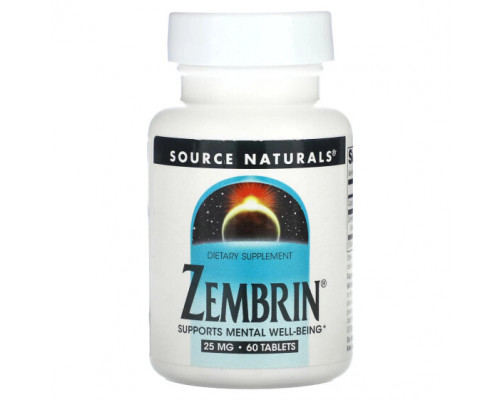 Улучшение памяти и работы мозга Source Naturals, Зембрин, 25 мг, 30 таблеток Улучшение памяти и работы мозга Source Naturals, Зембрин, 25 мг, 30 таблеток