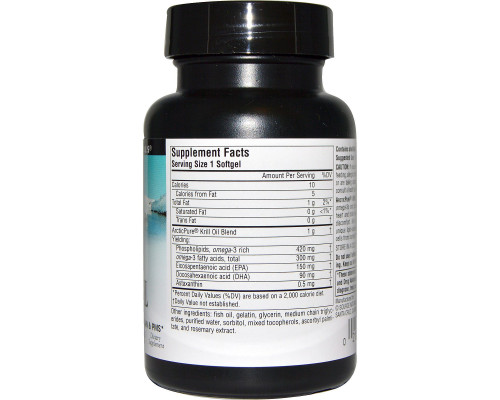 Source Naturals, Арктическая чистота, Масло морского криля, 1,000 мг, 30 капсул Source Naturals, Арктическая чистота, Масло морского криля, 1,000 мг, 30 капсул