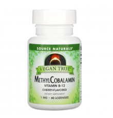 Source Naturals, Vegan True, MethylCobalamin, Cherry, 60 Tablets