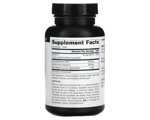 Source Naturals, DIM (Дииндолилметан ), 200 мг, 60 таблеток Source Naturals, DIM (Дииндолилметан ), 200 мг, 60 таблеток