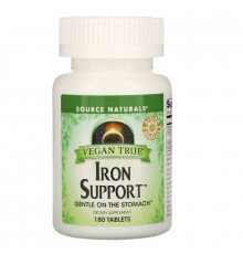 Source Naturals, Истинно Веган, Железная поддержка, 180 таблеток