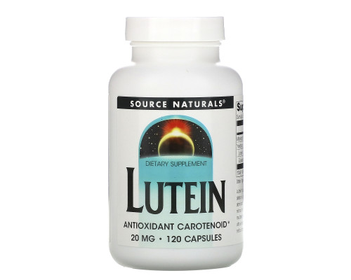 Source Naturals, Лютеин, 20 мг, 120 капсул Source Naturals, Лютеин, 20 мг, 120 капсул