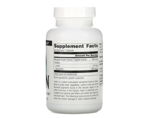 Source Naturals, Лютеин, 20 мг, 120 капсул Source Naturals, Лютеин, 20 мг, 120 капсул