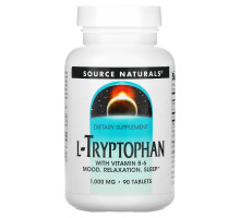 Source Naturals, L-Tryptophan, 1,000 mg, 90 Tablets