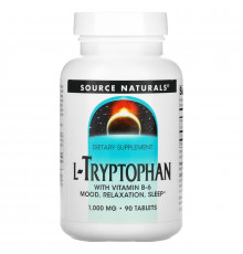 Source Naturals, L-Tryptophan, 1,000 mg, 90 Tablets