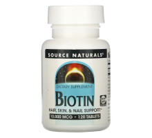 Source Naturals, Биотин, 10000 мкг, 120 таблеток