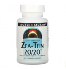 Source Naturals, Zea-Tein 20/20, 60 вегетарианских капсул
