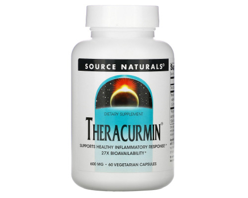 Source Naturals, Теракурмин, 600 мг, 60 Растительных капсул Source Naturals, Теракурмин, 600 мг, 60 Растительных капсул