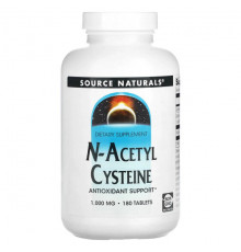 Антиоксиданты Source Naturals, N-ацетилцистеин, 1000 мг, 180 таблеток
